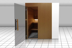 INTERCOM GROUP OÜ Saunaehitus, soome sauna moodulsaun, välivaade, moodulsaunad