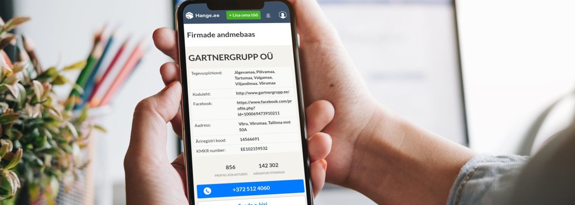 GartnerGrupp OÜ, Hange.ee, firmade andmebaas, ehitusettevõtete andmebaas, kust leida ehitusettevõte, haljastustööd