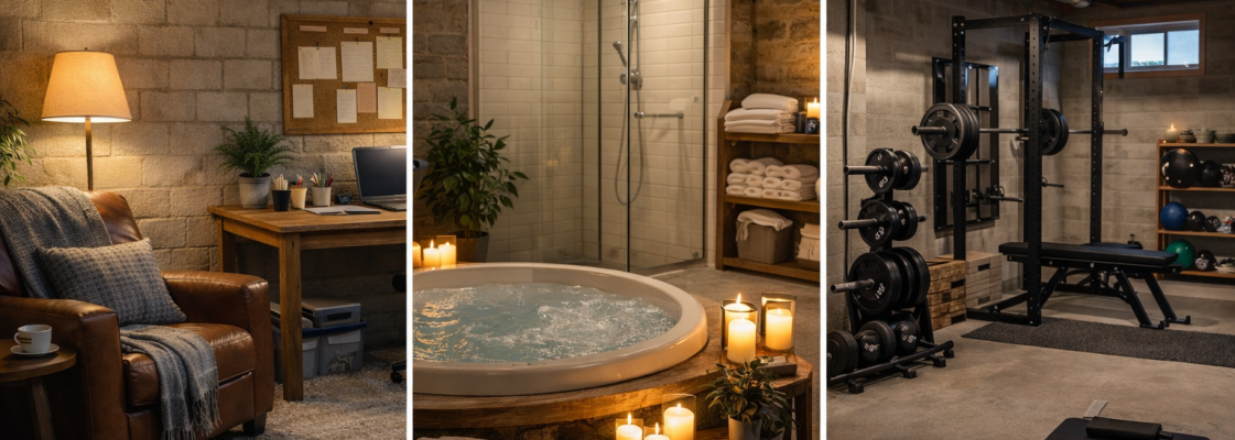 kelder eluruumiks, keldri renoveerimine, kelder töötuba, keldri jõusaal, keldri spa, kodune spa kelder, keldri ventilatsioon, keldri niiskus, keldripinna kasutus, keldri ümberehitus