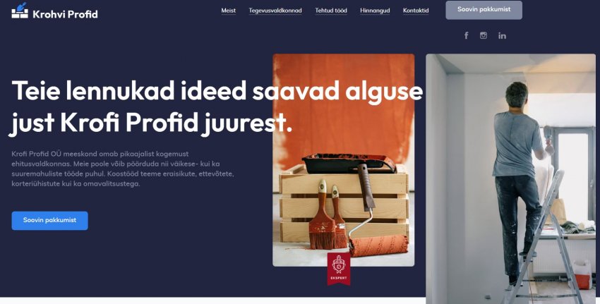 koduleht, kodulehe tegemine, kodulehe disain, veebilehe sisu, veebilehe kujundamine