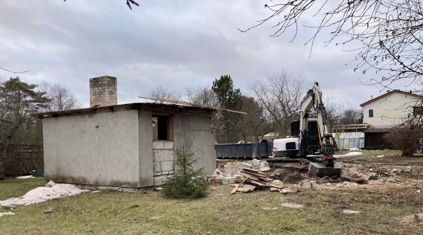 lammutustööd, maja lammutamine