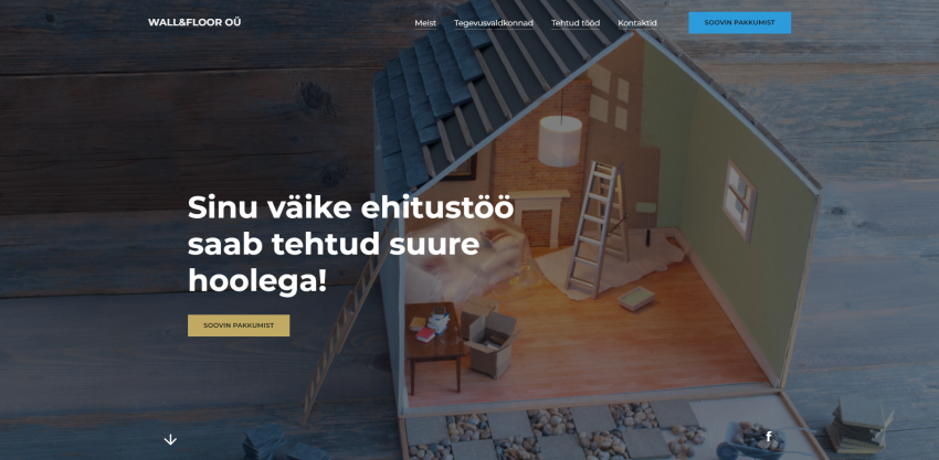 kodulehed, ehitusettevõtte koduleht, Wall&Floor OÜ, ehitusfirma koduleht,  kodulehtede valmistamine