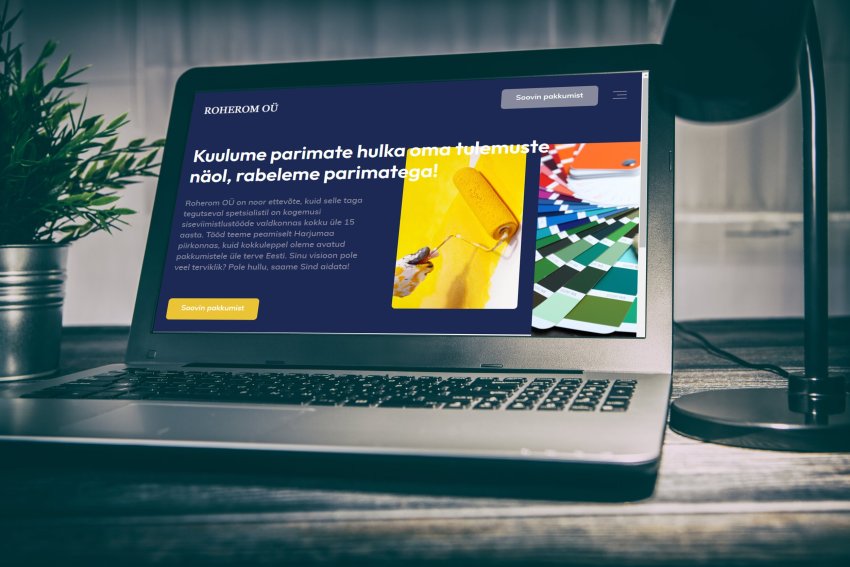 Roherom OÜ,  koduleht, Hange.ee koduleht, kodulehe täisteenus, täislahendus, võtmed kätte koduleht