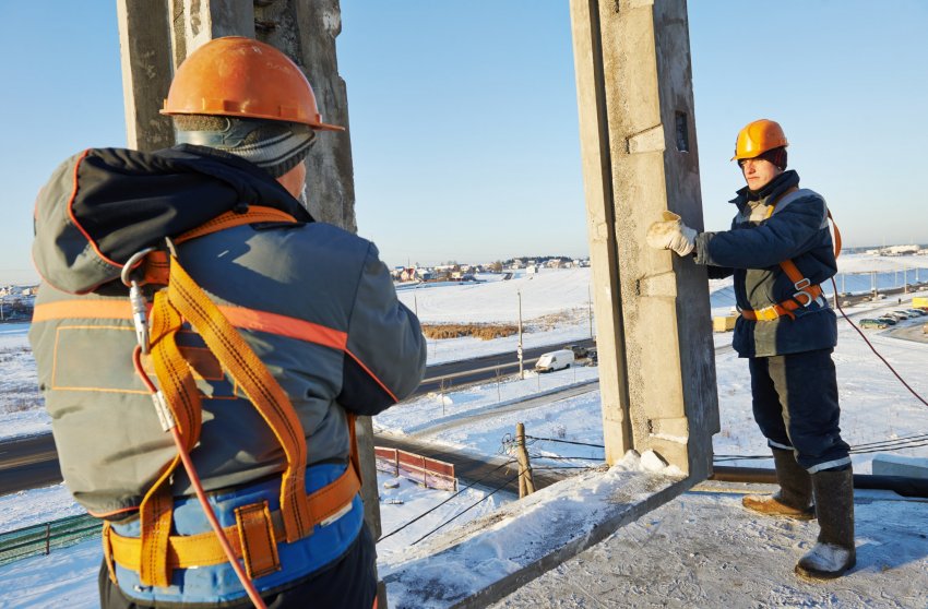 tööohutus, talvised ohud, ehitusplats, talvel ehitamise ohud, ehitamine talvel
