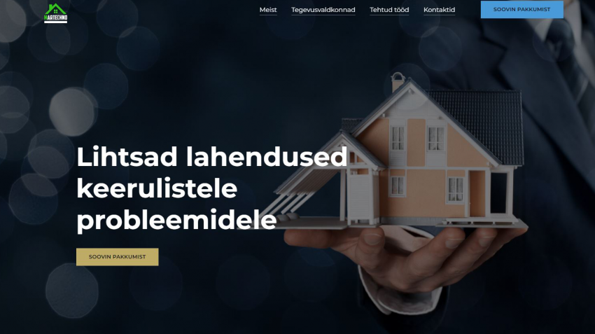 kodulehed, ehitusettevõtte koduleht, ehitusfirma koduleht, Martechno OÜ, kodulehtede valmistamine
