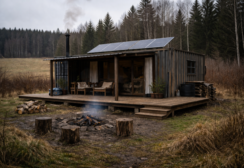 off-grid konteinermaja, konteinermaja, konteinerist maja, võrguvaba maja, konteinermaja energia, konteinermaja veevarustus, off-grid elamine, konteinermaja soojustus, konteinermaja ventilatsioon, autonoomne maja, konteinermaja elekter